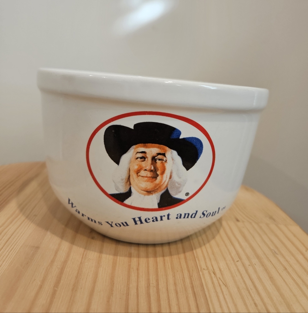 Quaker Oats Vintage White Ceramic Bowl